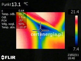 Zdjęcie z badania termowizyjnego